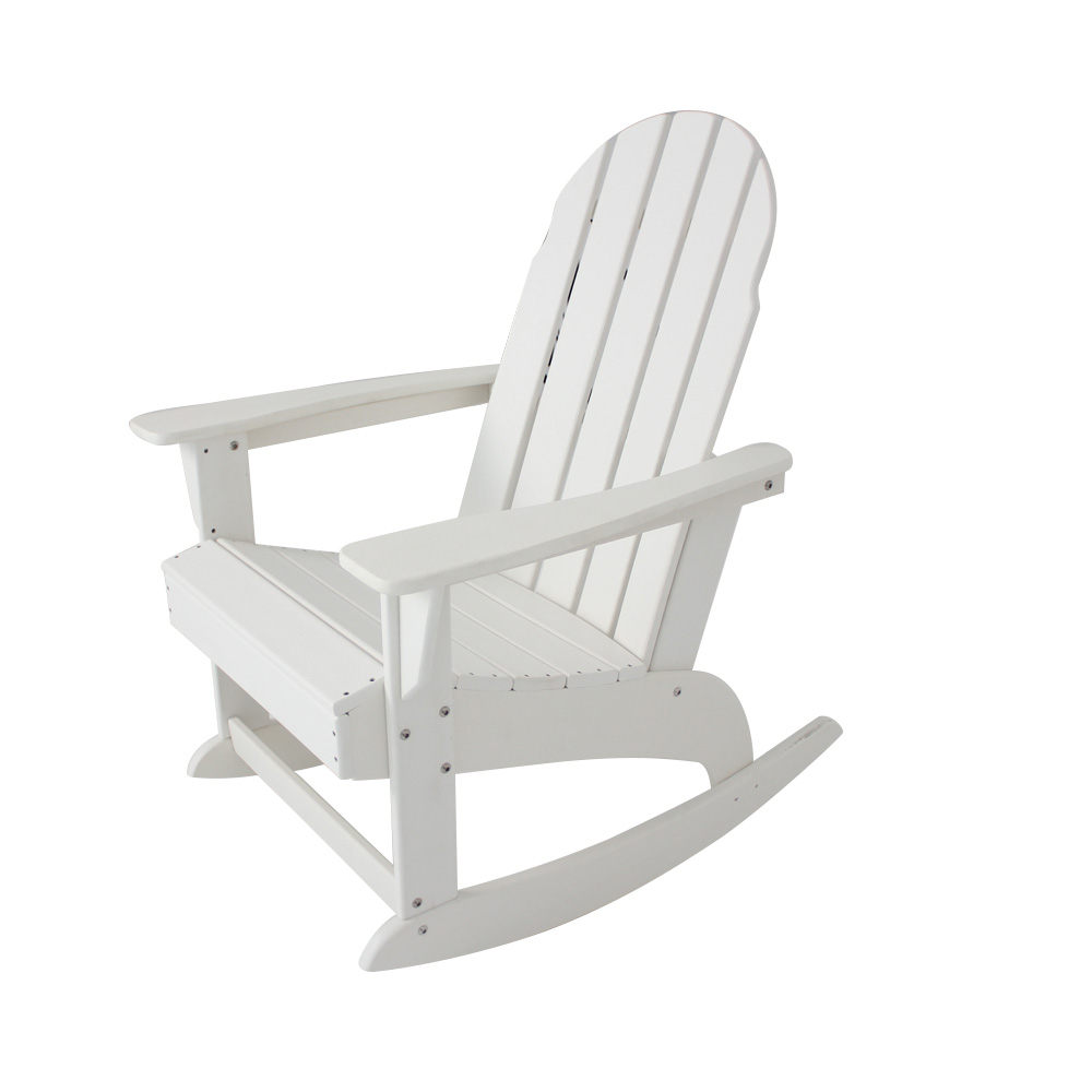 ADM011 Kerusi Goyang Teras Putih - Kerusi Adirondack Luaran