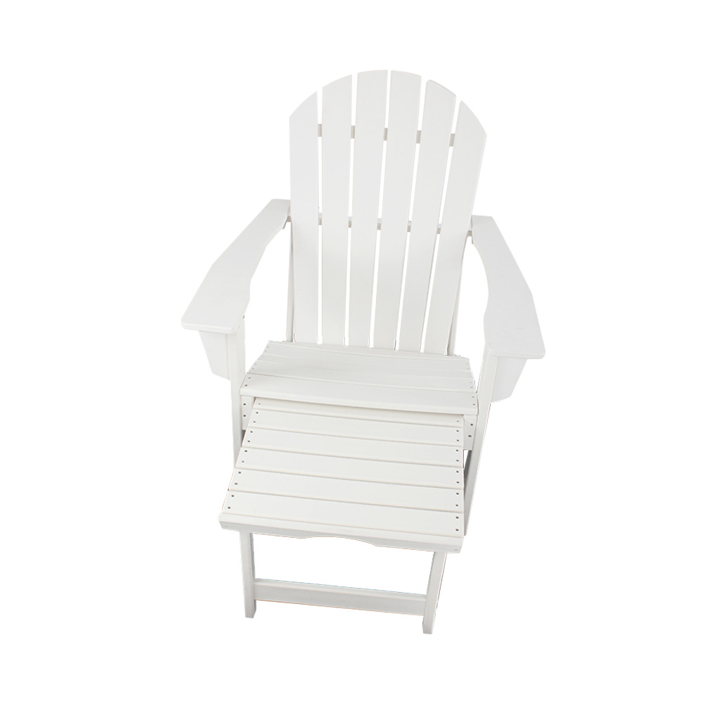ADM007 Kerusi Adirondack Patio Luaran Putih Tarik Keluar