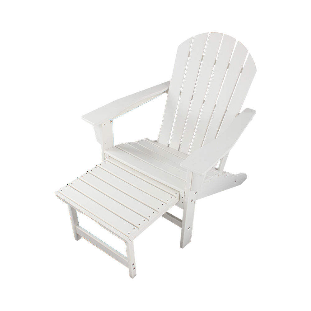 ADM007 Kerusi Adirondack Patio Luaran Putih Tarik Keluar