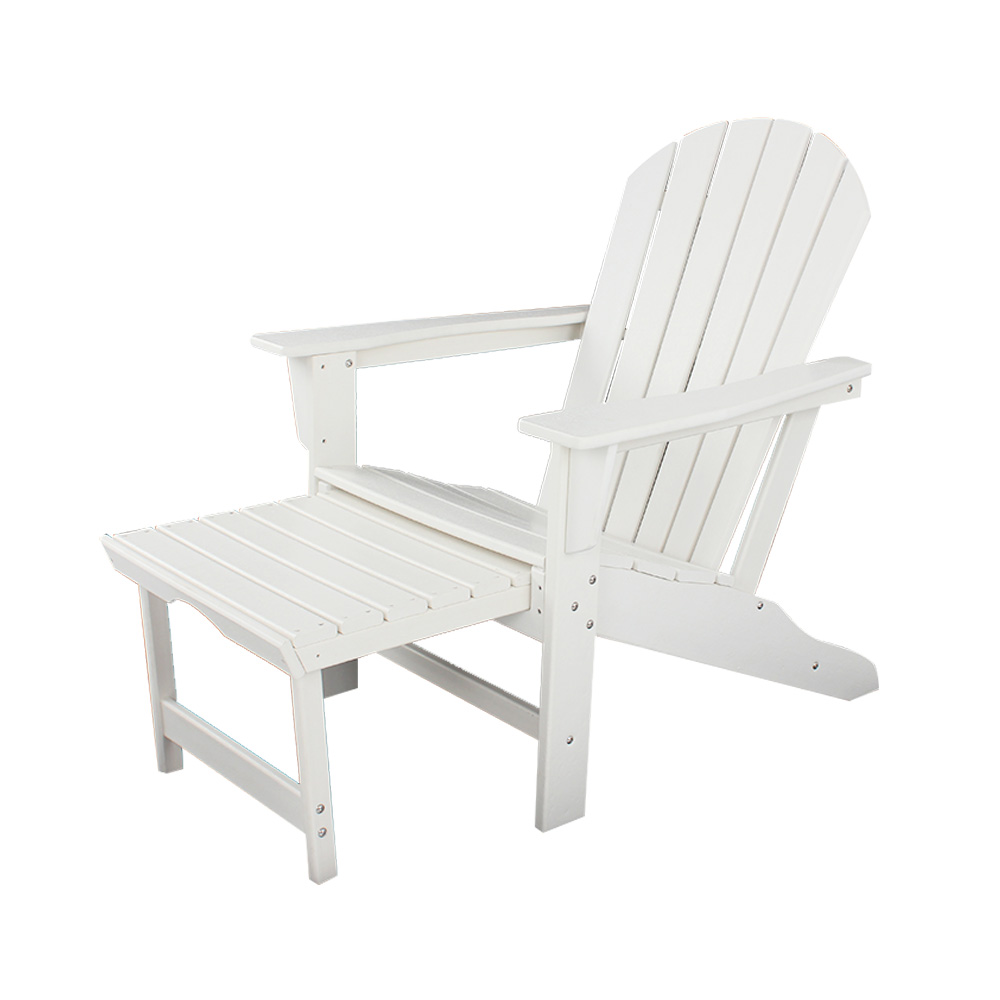 ADM007 Kerusi Adirondack Patio Luaran Putih Tarik Keluar