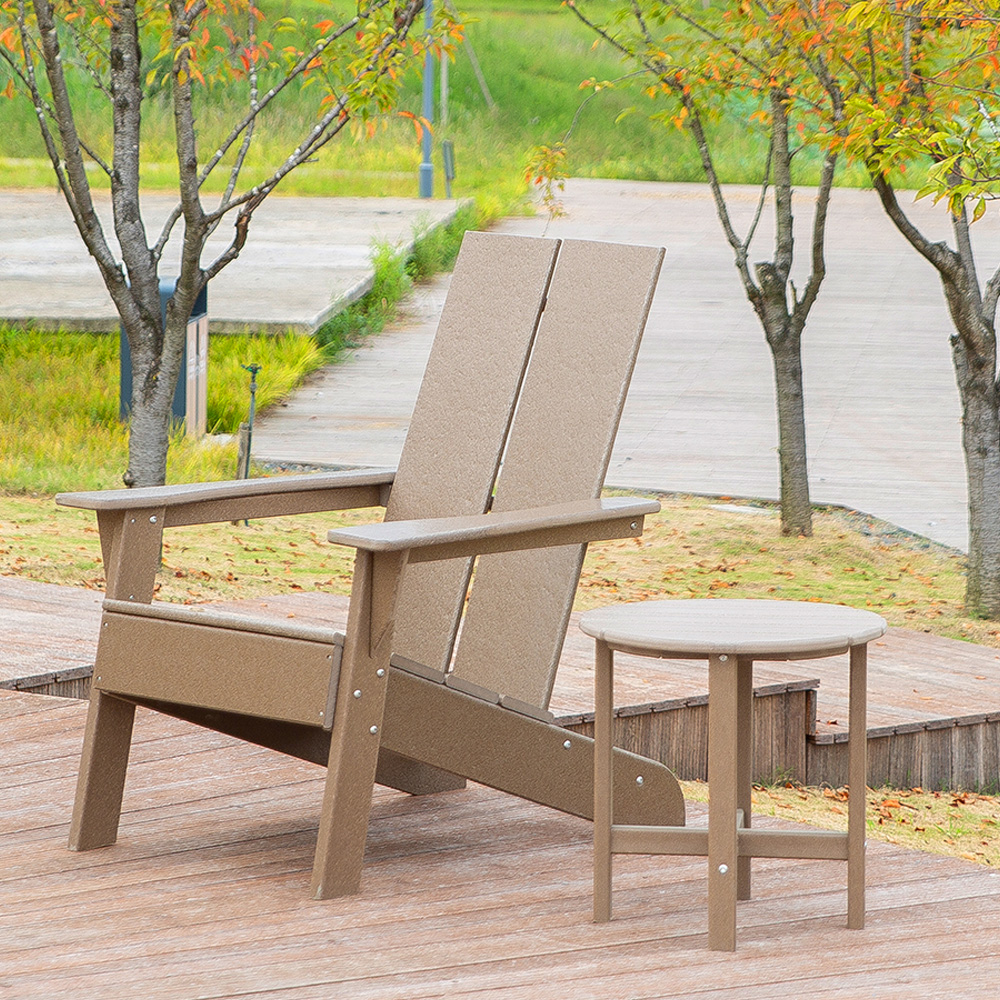 TTM004 Antik HDPE Garden Park Patio Adirondack Padanan Set Meja Sisi Segiempat Segiempat