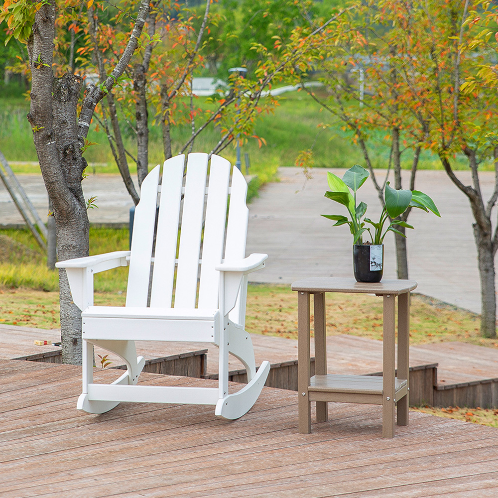 TTM004 Antik HDPE Garden Park Patio Adirondack Padanan Set Meja Sisi Segiempat Segiempat