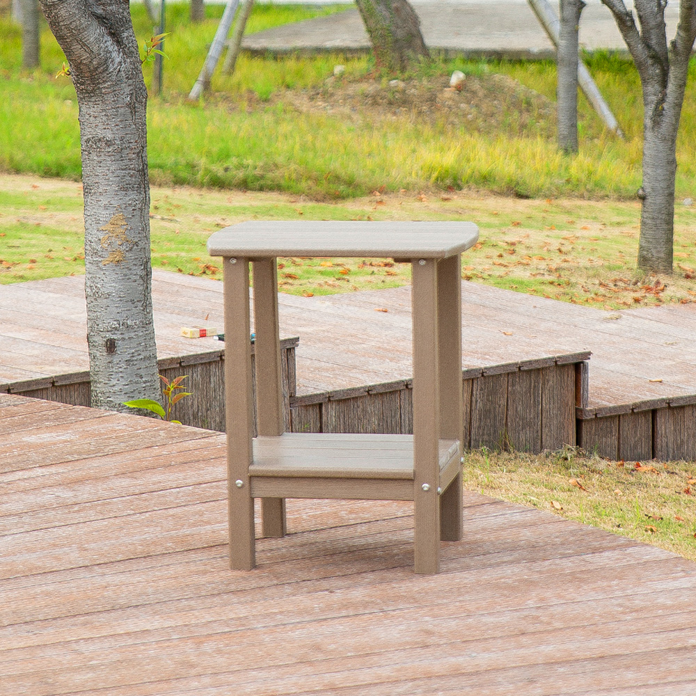 TTM004 Antik HDPE Garden Park Patio Adirondack Padanan Set Meja Sisi Segiempat Segiempat