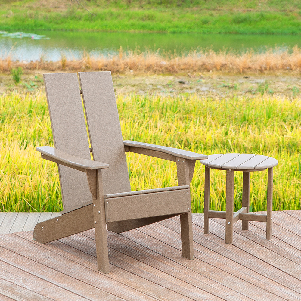 TTM004 Antik HDPE Garden Park Patio Adirondack Padanan Set Meja Sisi Segiempat Segiempat