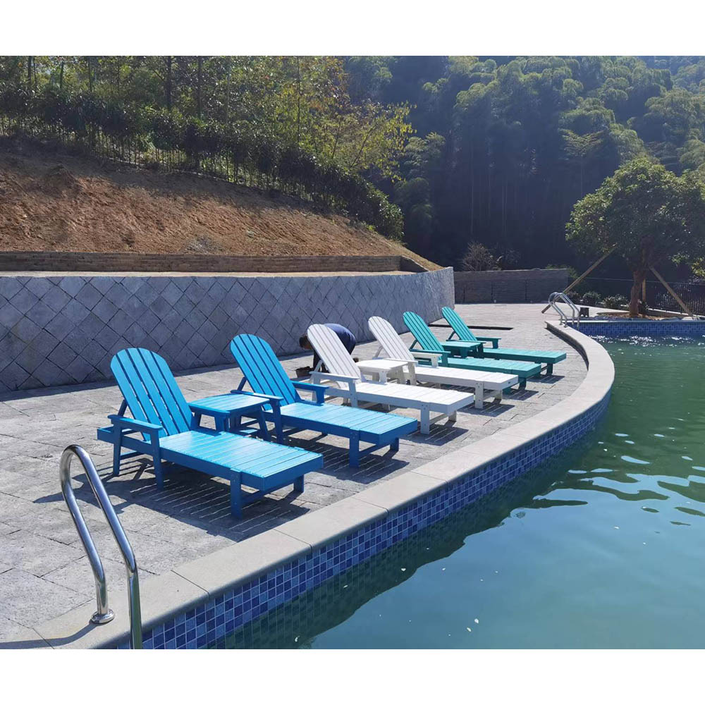 Set CLS301 Patio Garden Deck Kolam renang Lawn HDPE Chaise Lounge Kerusi